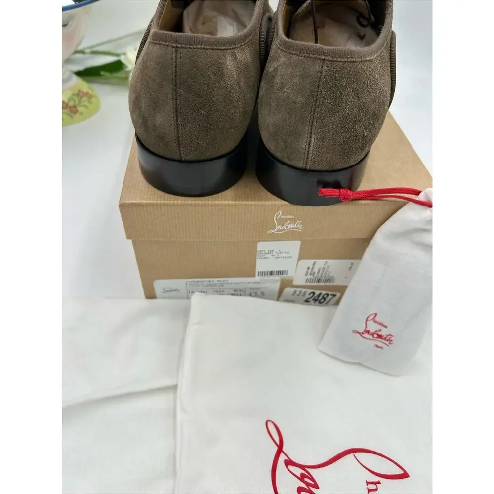 Men's Christian Louboutin Gregory velvet Twill and Leather Oxford's size 43.5